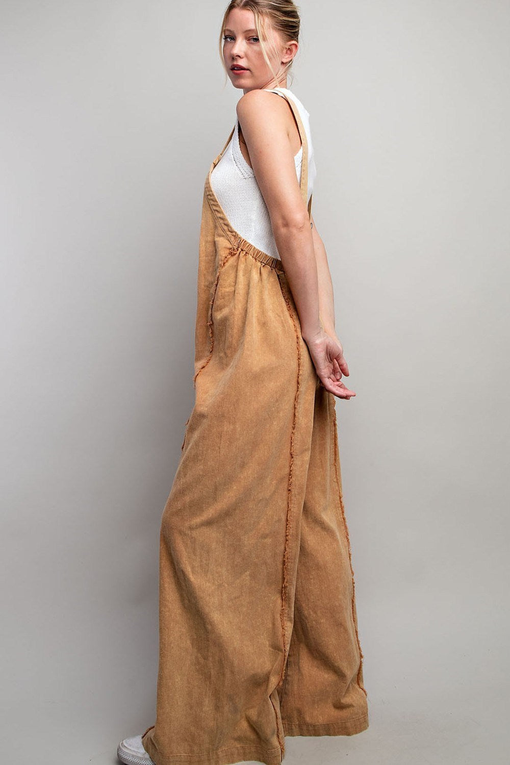 MINERAL WASHED ADJUSTABLE JUMPSUIT
