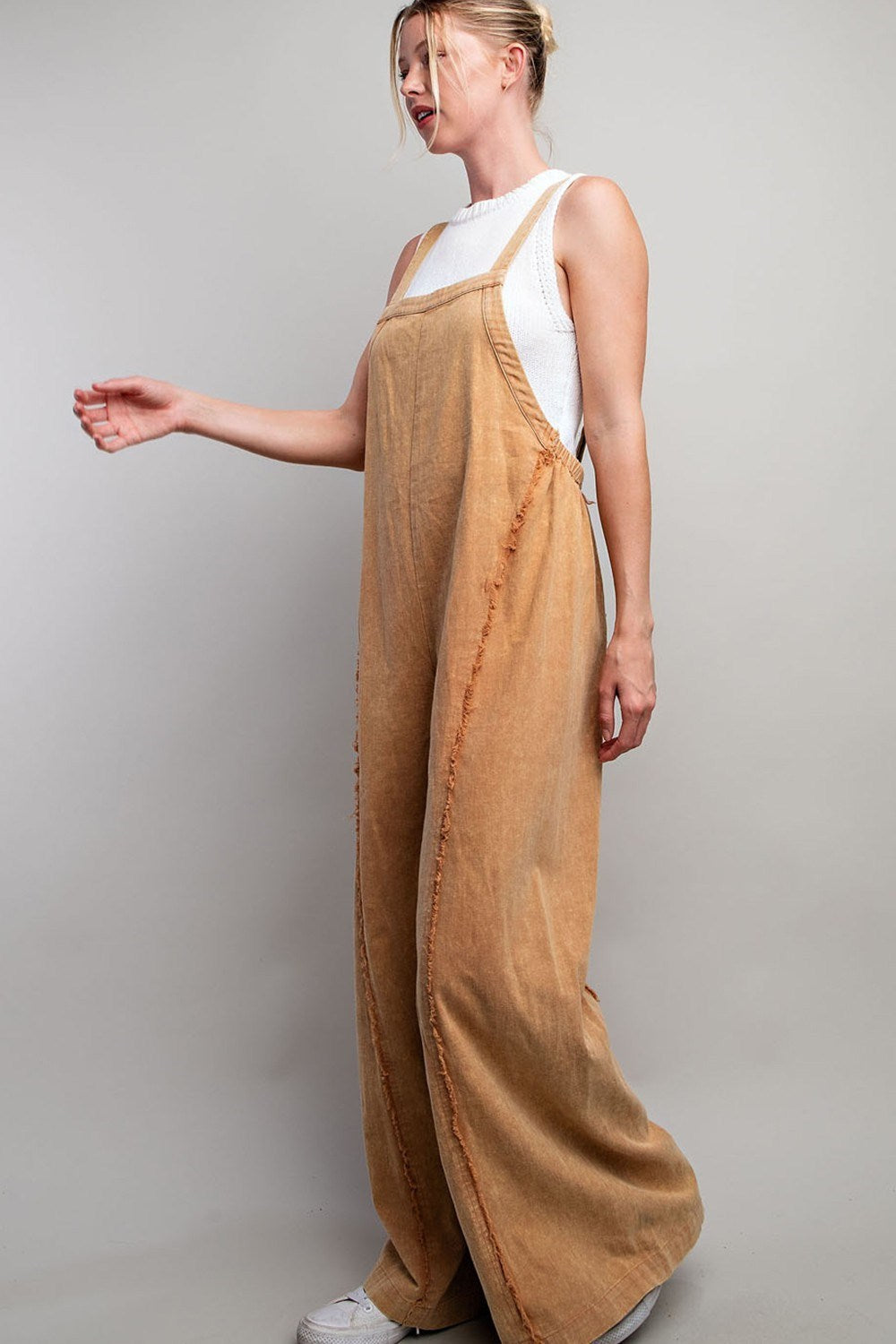 MINERAL WASHED ADJUSTABLE JUMPSUIT