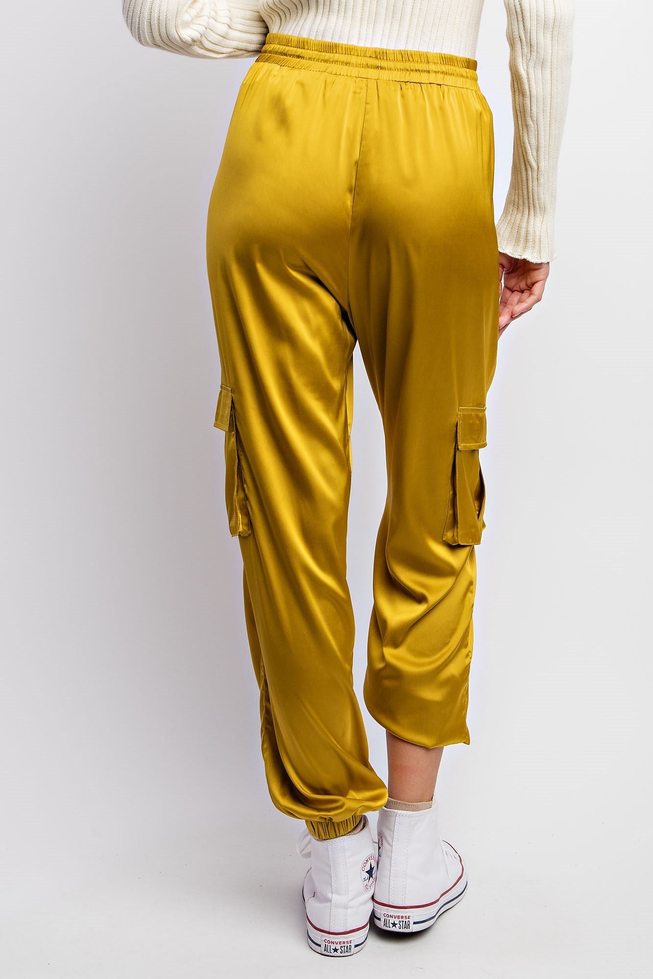 SATIN CARGO JOGGER PANTS