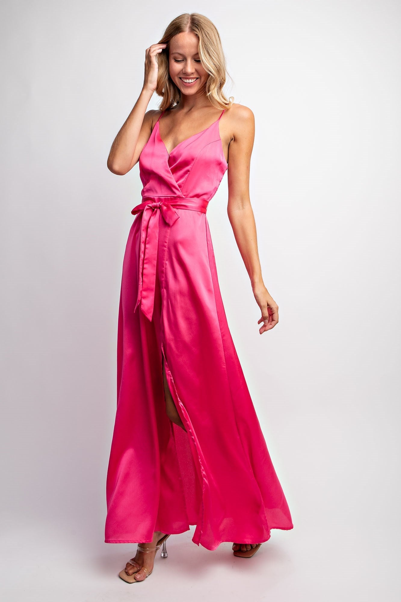 SURPLUS SATIN CAMI MAXI DRESS