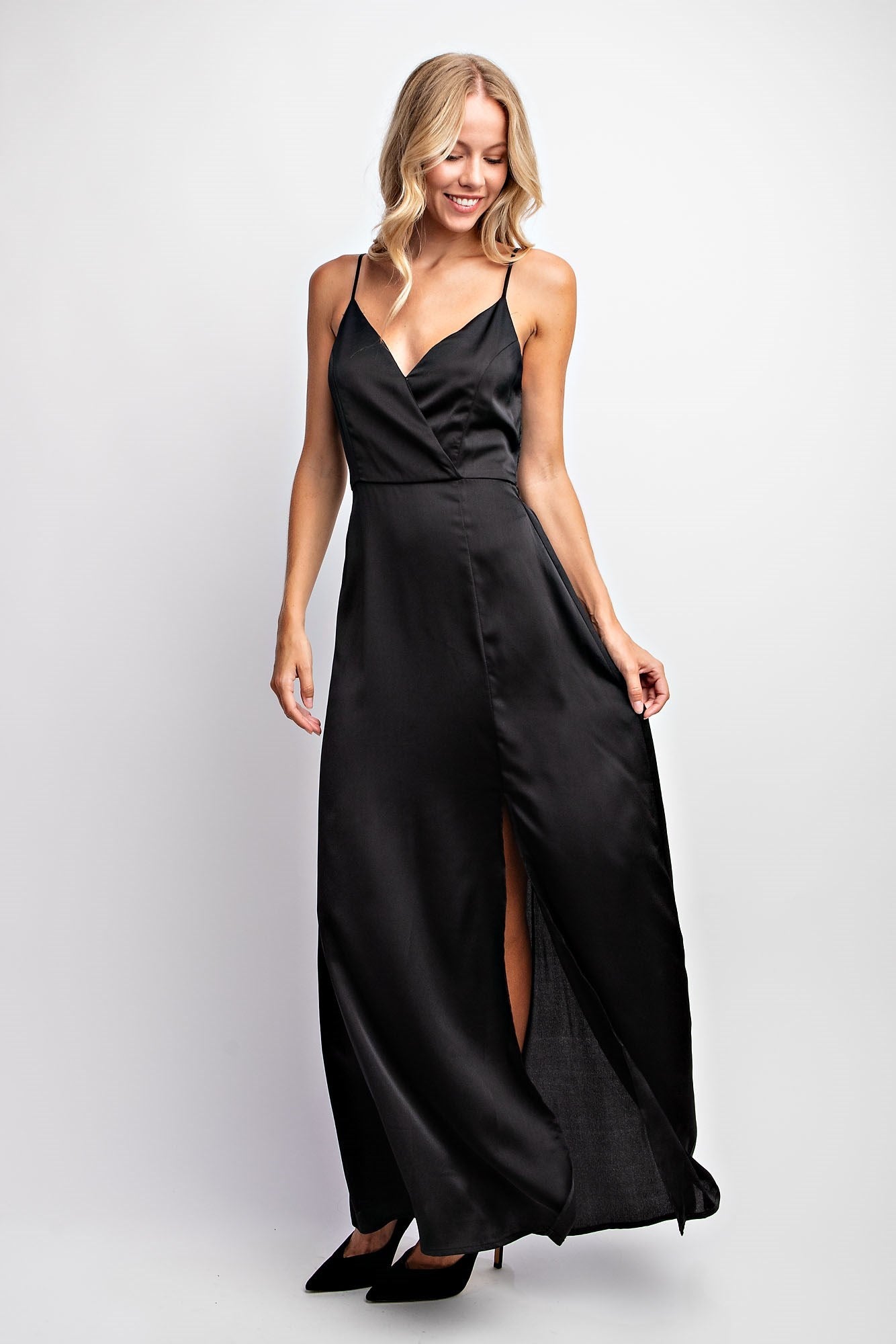 SURPLUS SATIN CAMI MAXI DRESS
