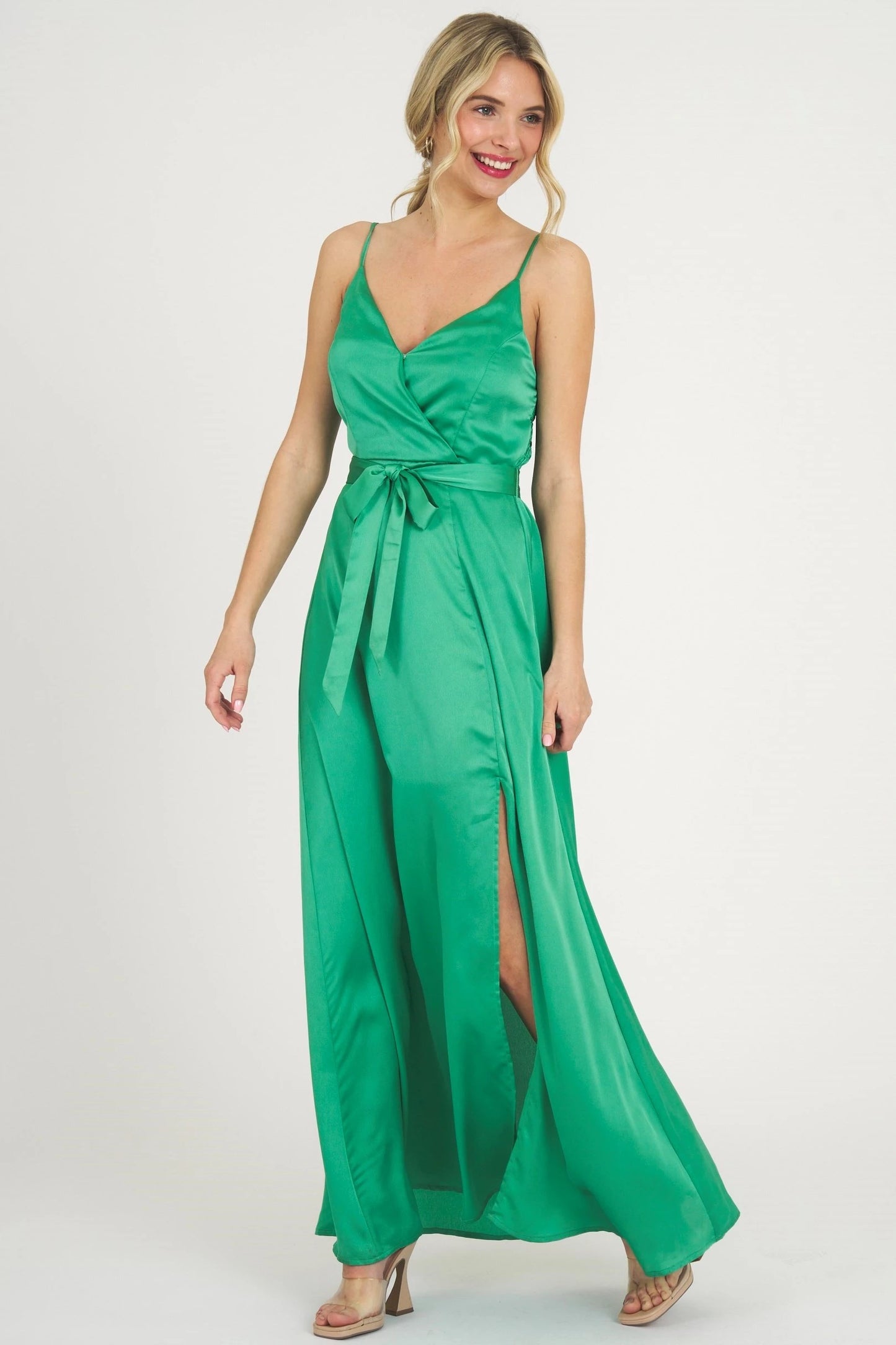 SURPLUS SATIN CAMI MAXI DRESS