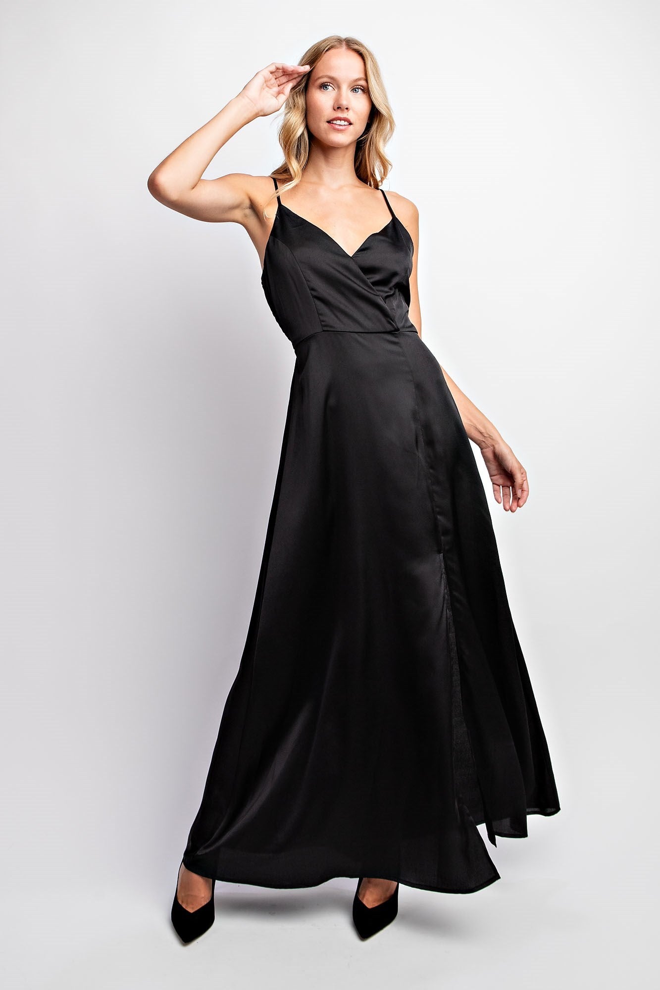 SURPLUS SATIN CAMI MAXI DRESS