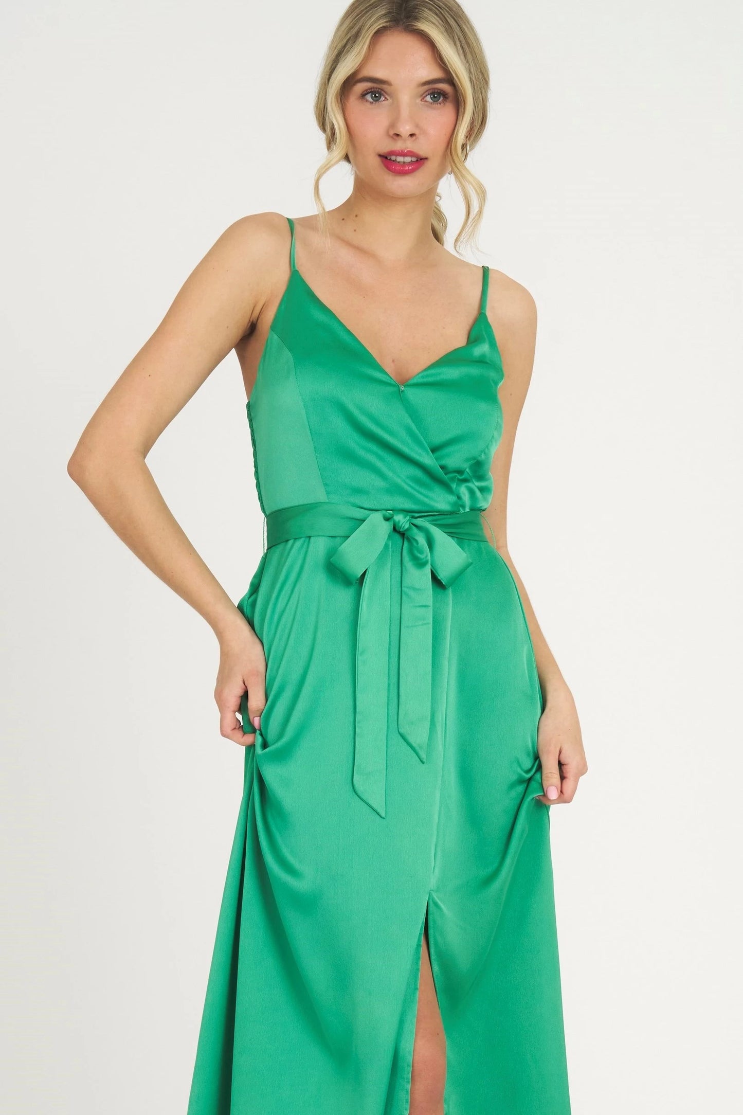 SURPLUS SATIN CAMI MAXI DRESS