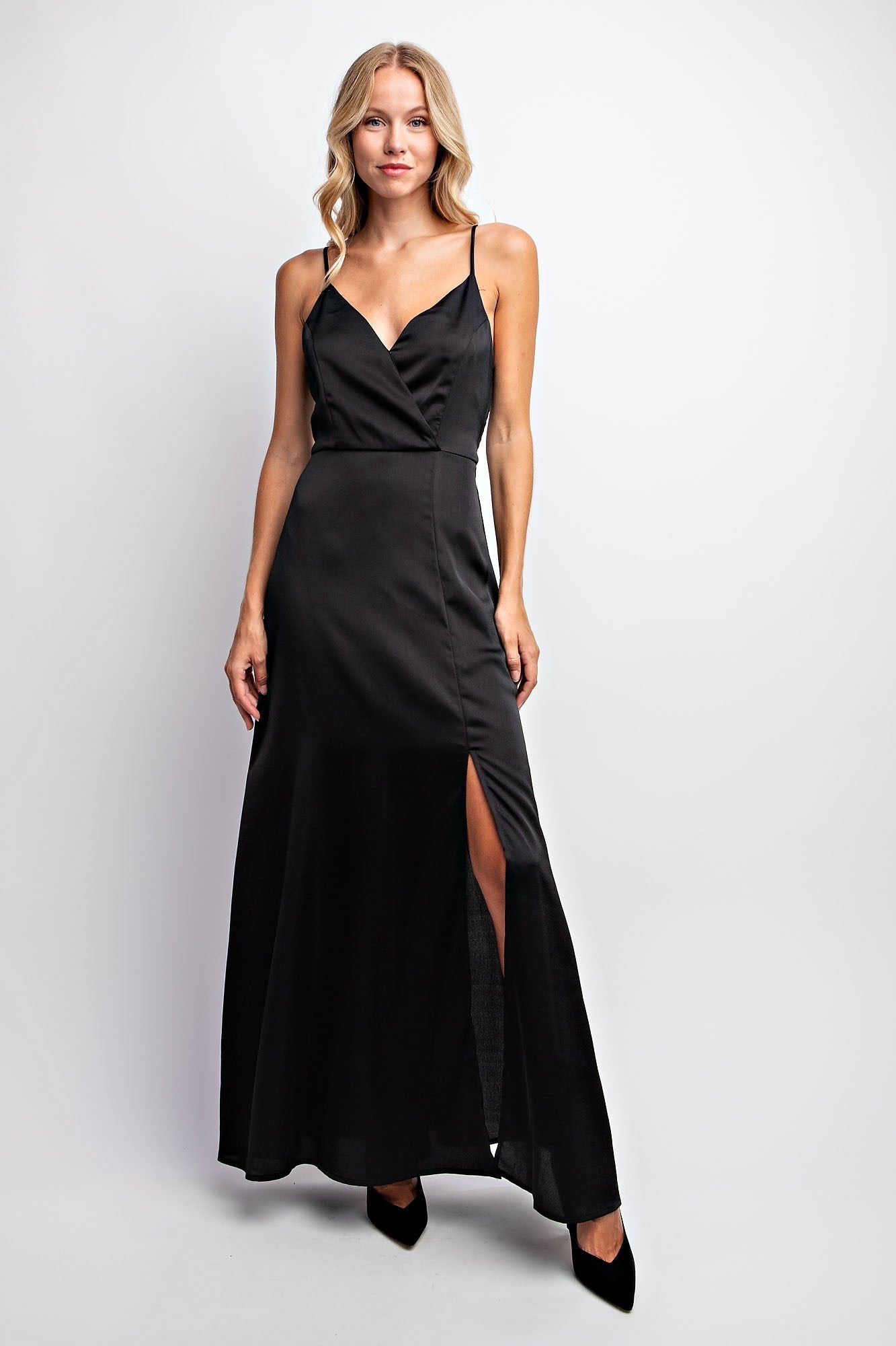 SURPLUS SATIN CAMI MAXI DRESS