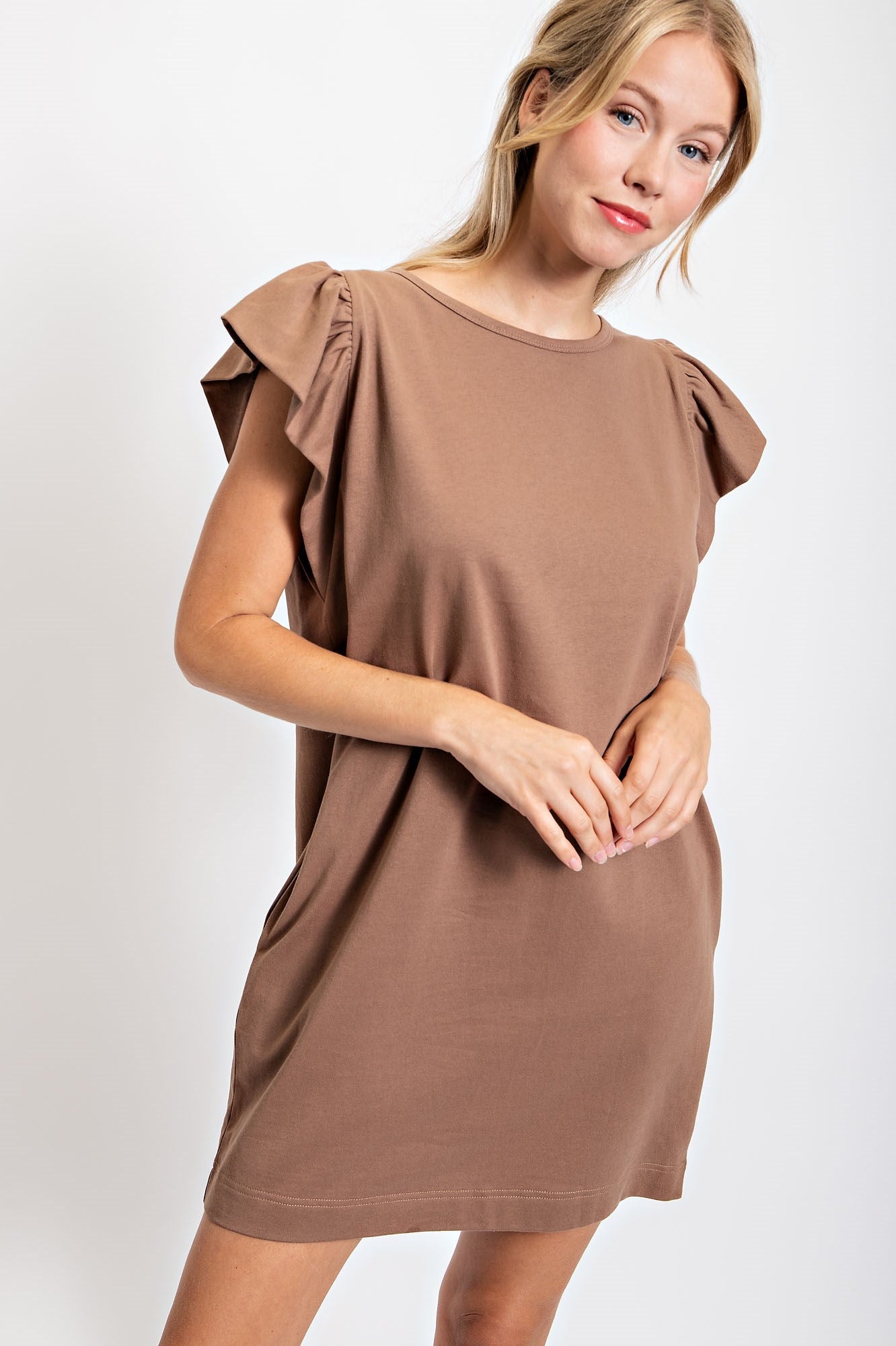 COTTON MINI SHIFT DRESS