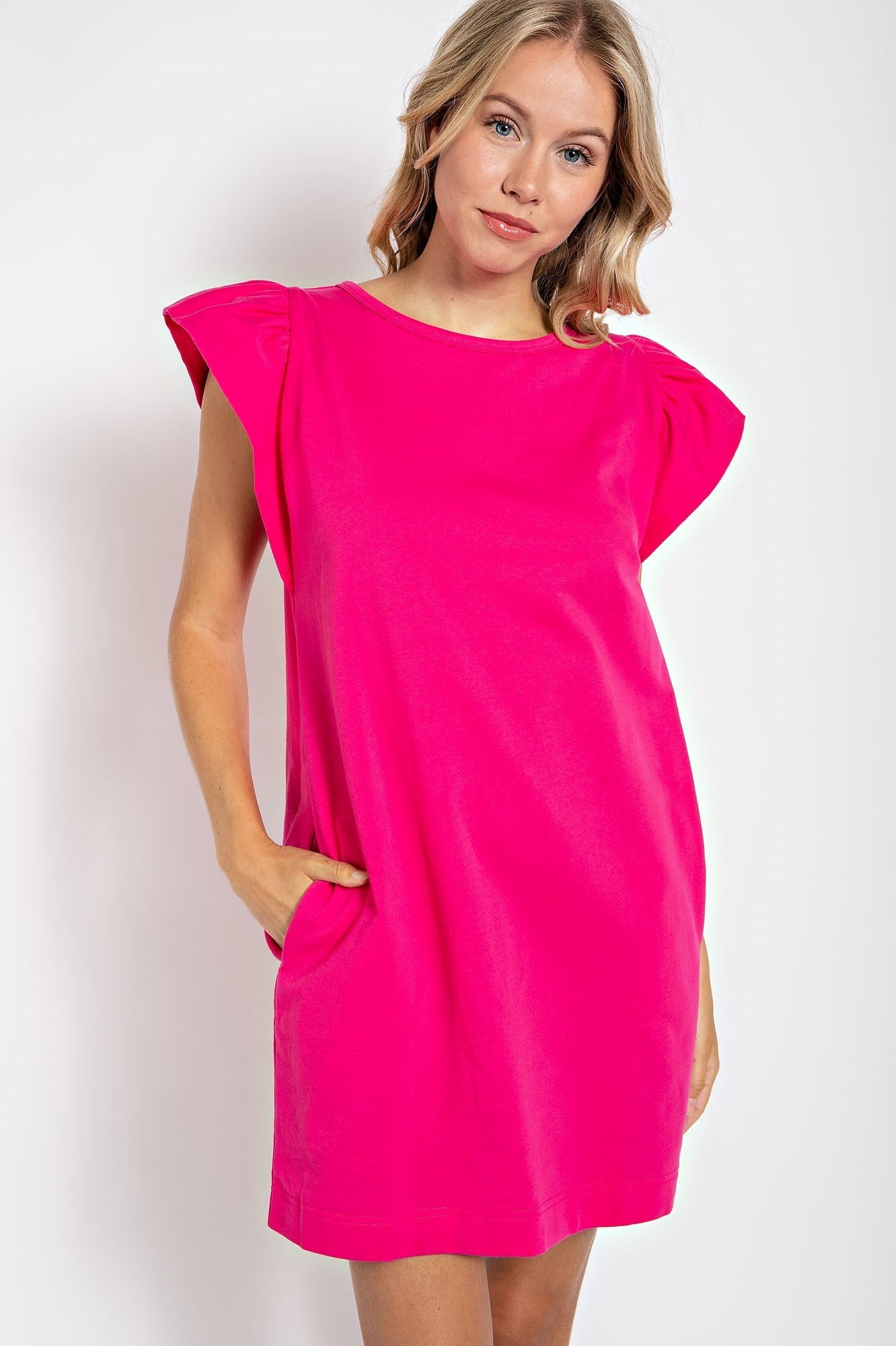 COTTON MINI SHIFT DRESS