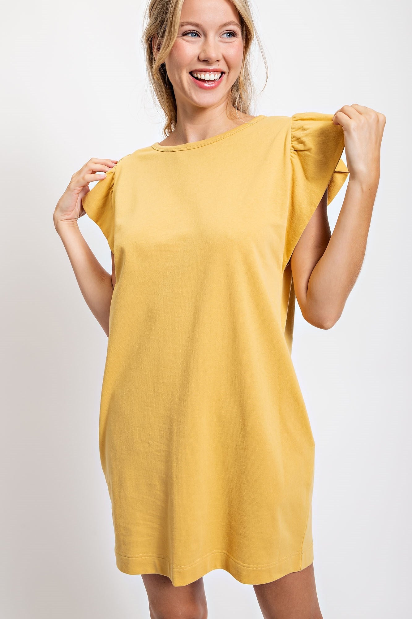 COTTON MINI SHIFT DRESS