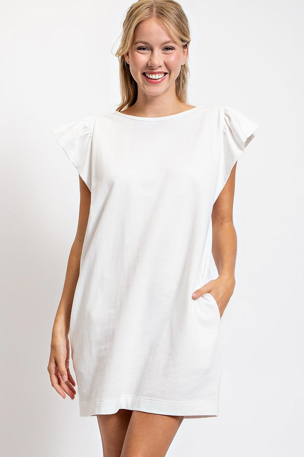 COTTON MINI SHIFT DRESS