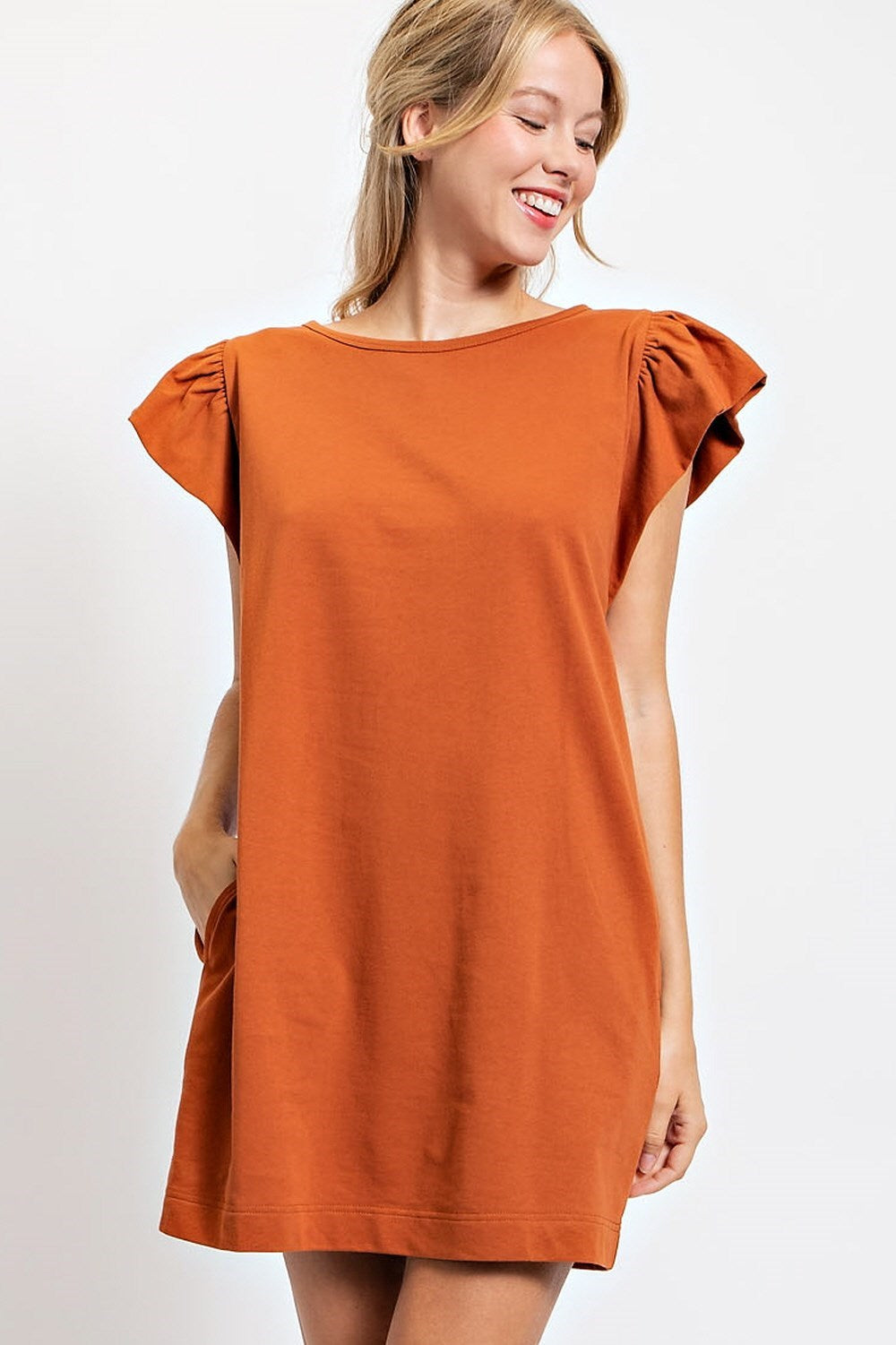 COTTON MINI SHIFT DRESS