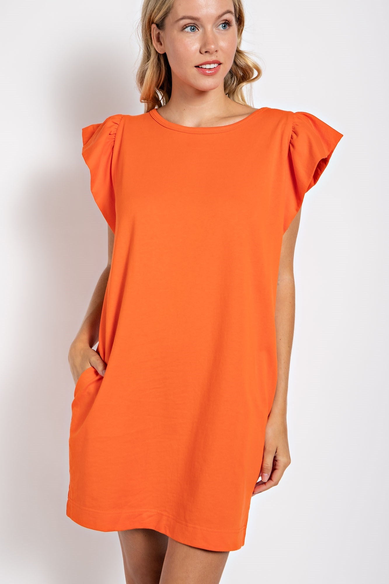 COTTON MINI SHIFT DRESS