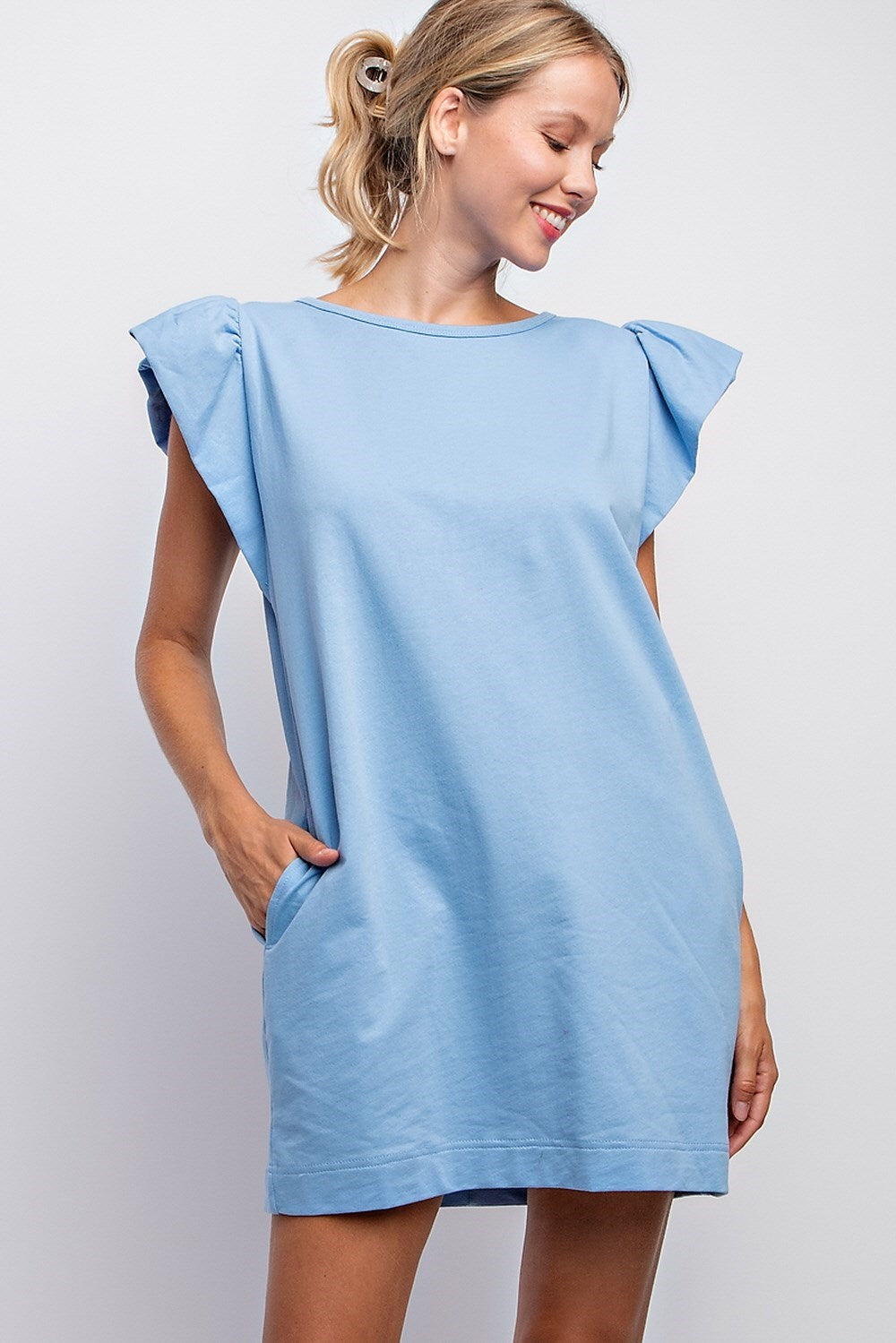 COTTON MINI SHIFT DRESS