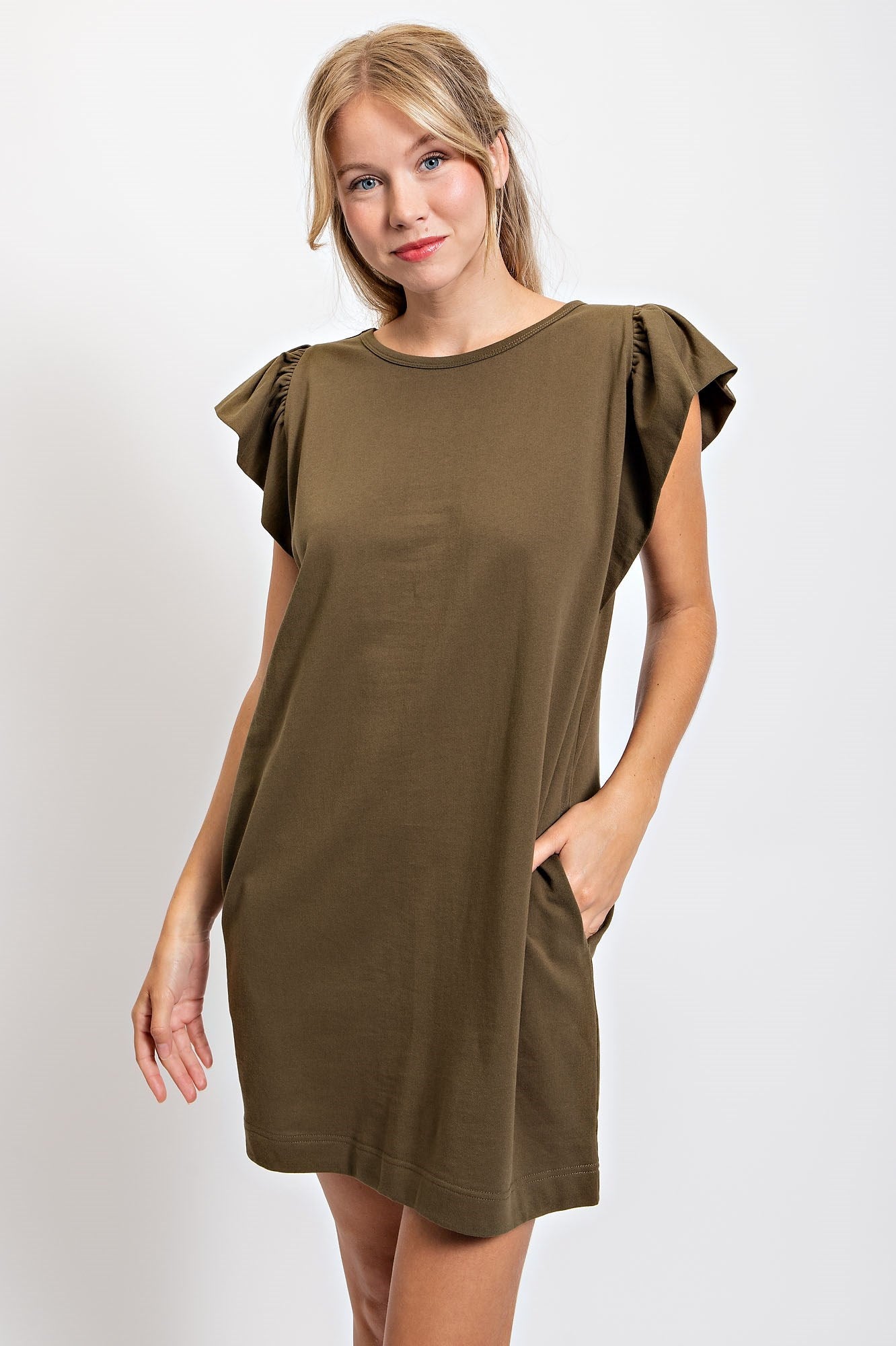 COTTON MINI SHIFT DRESS