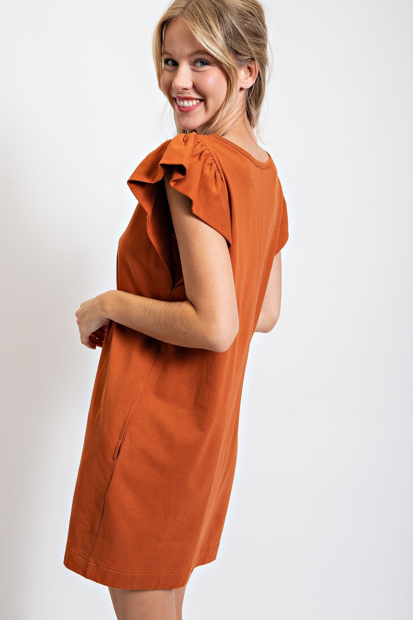 COTTON MINI SHIFT DRESS