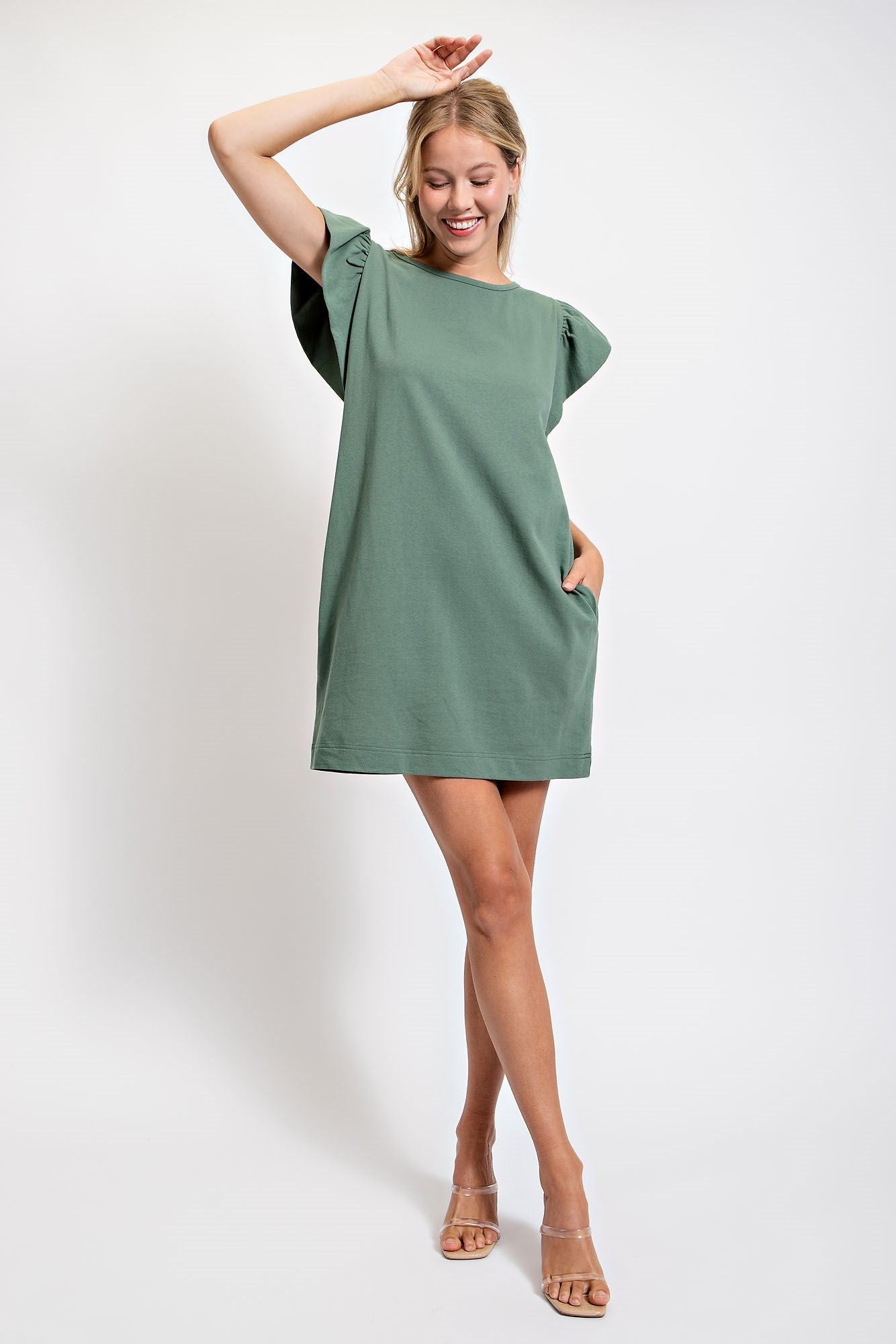 COTTON MINI SHIFT DRESS