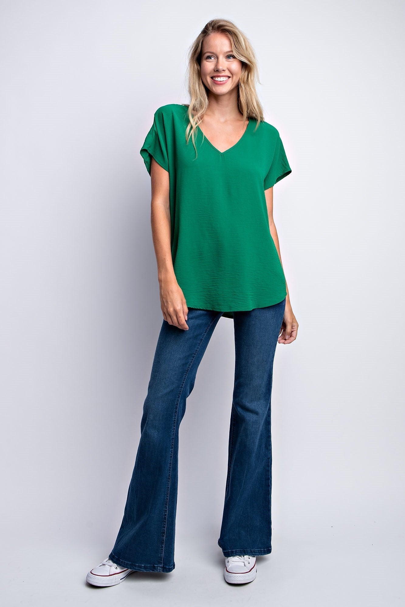 DROP SHOULDER FLOWY TOP