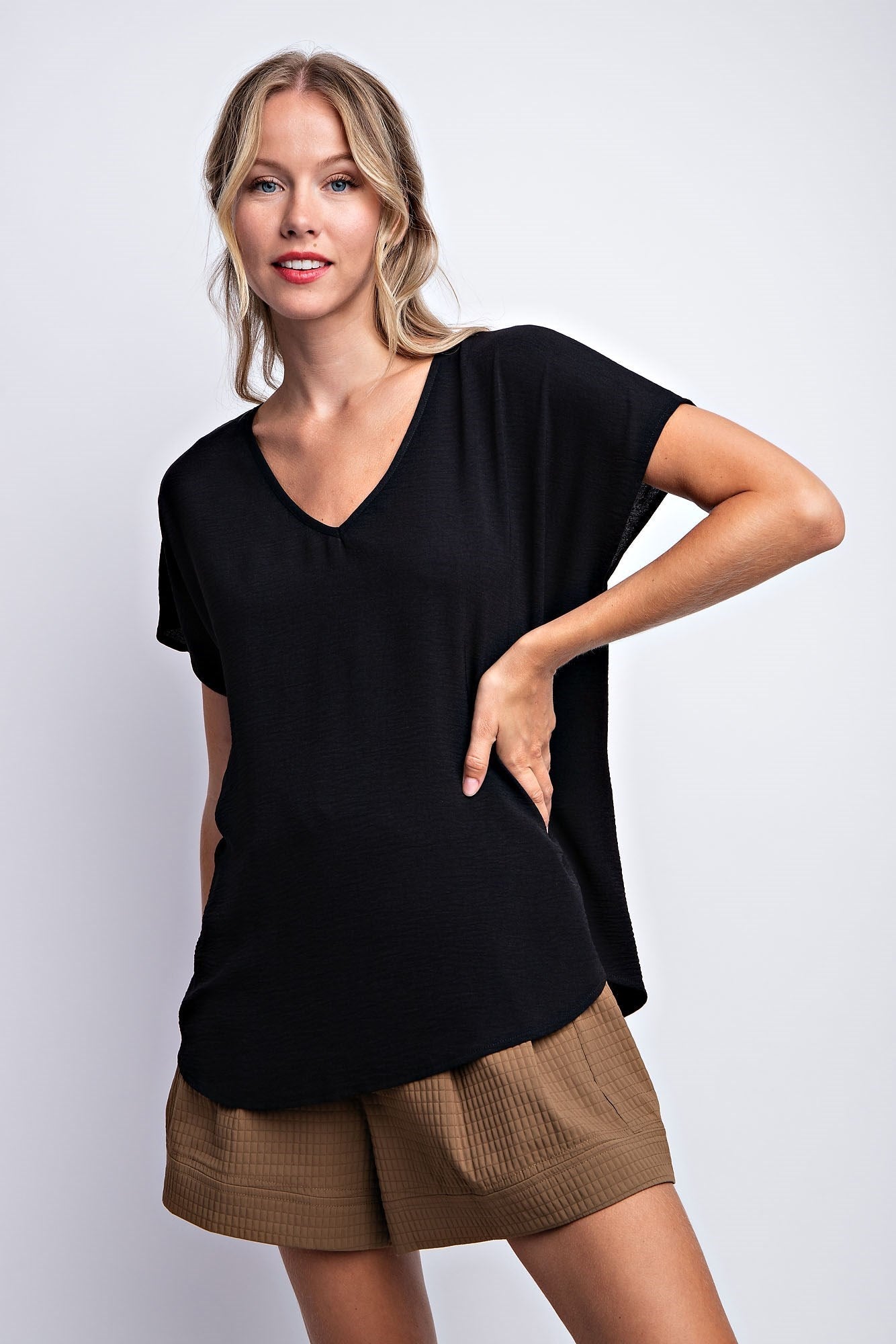 DROP SHOULDER FLOWY TOP