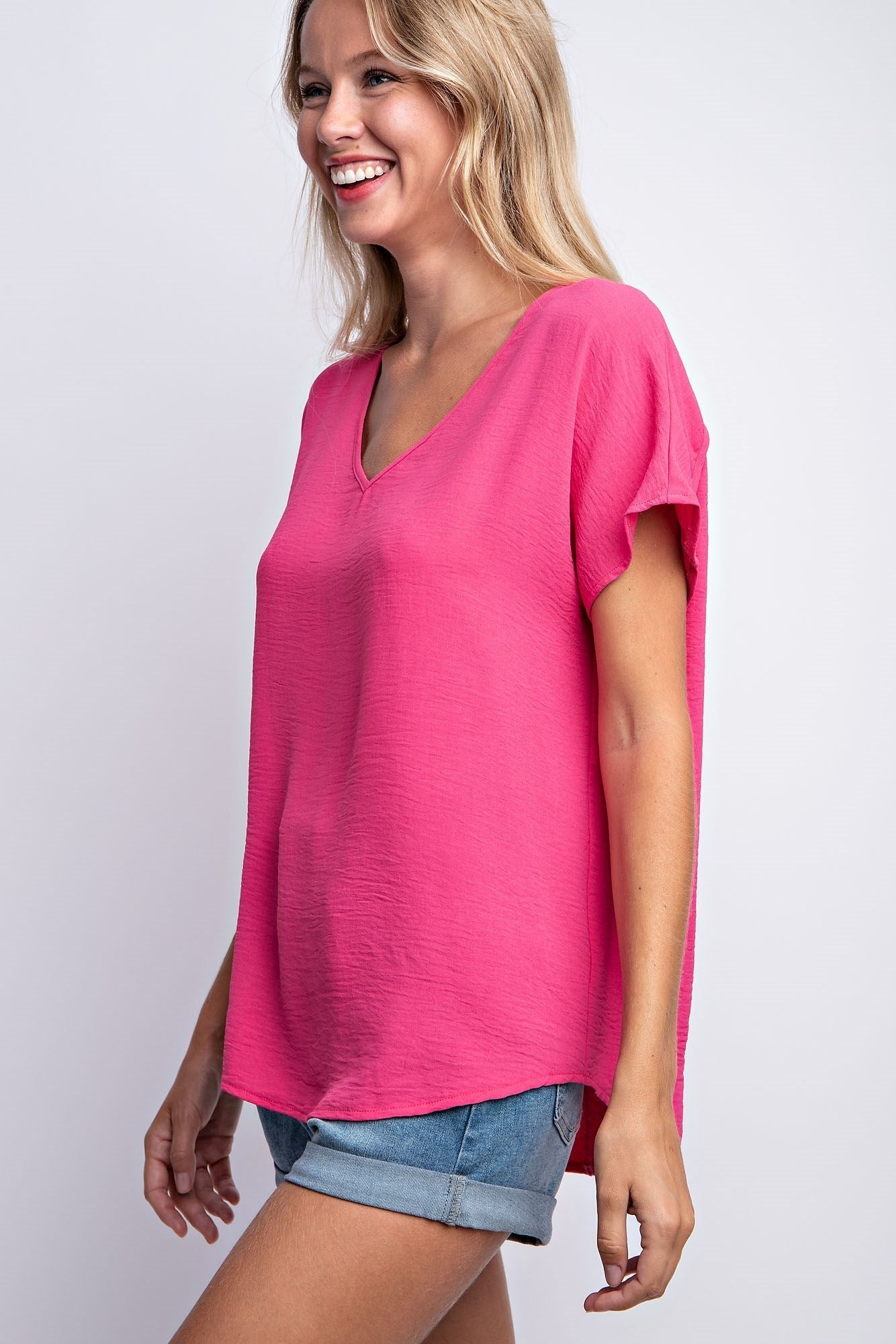 DROP SHOULDER FLOWY TOP