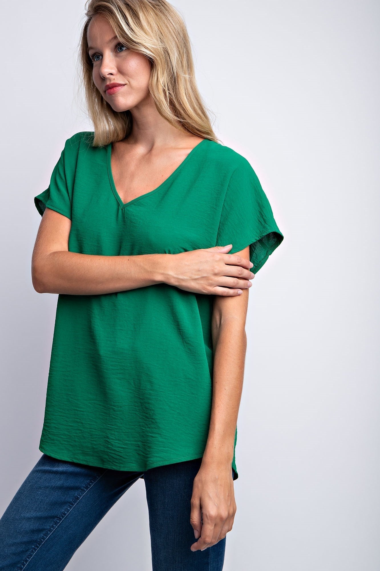 DROP SHOULDER FLOWY TOP