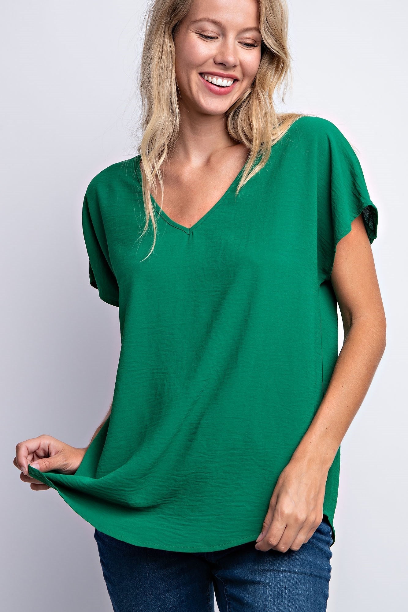 DROP SHOULDER FLOWY TOP
