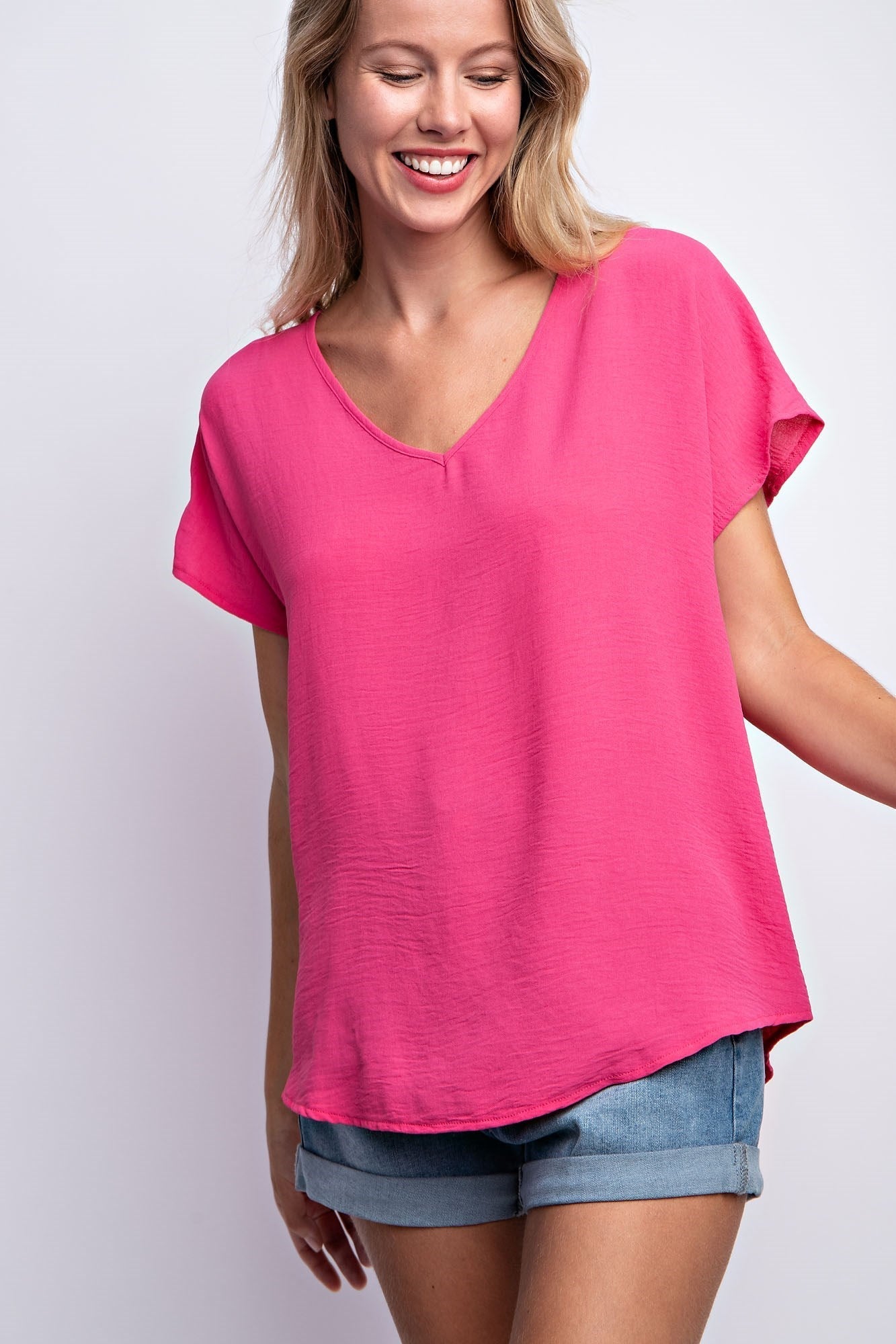DROP SHOULDER FLOWY TOP