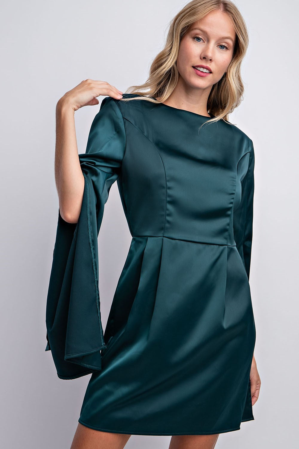 CAPE SLEEVE MINI DRESS