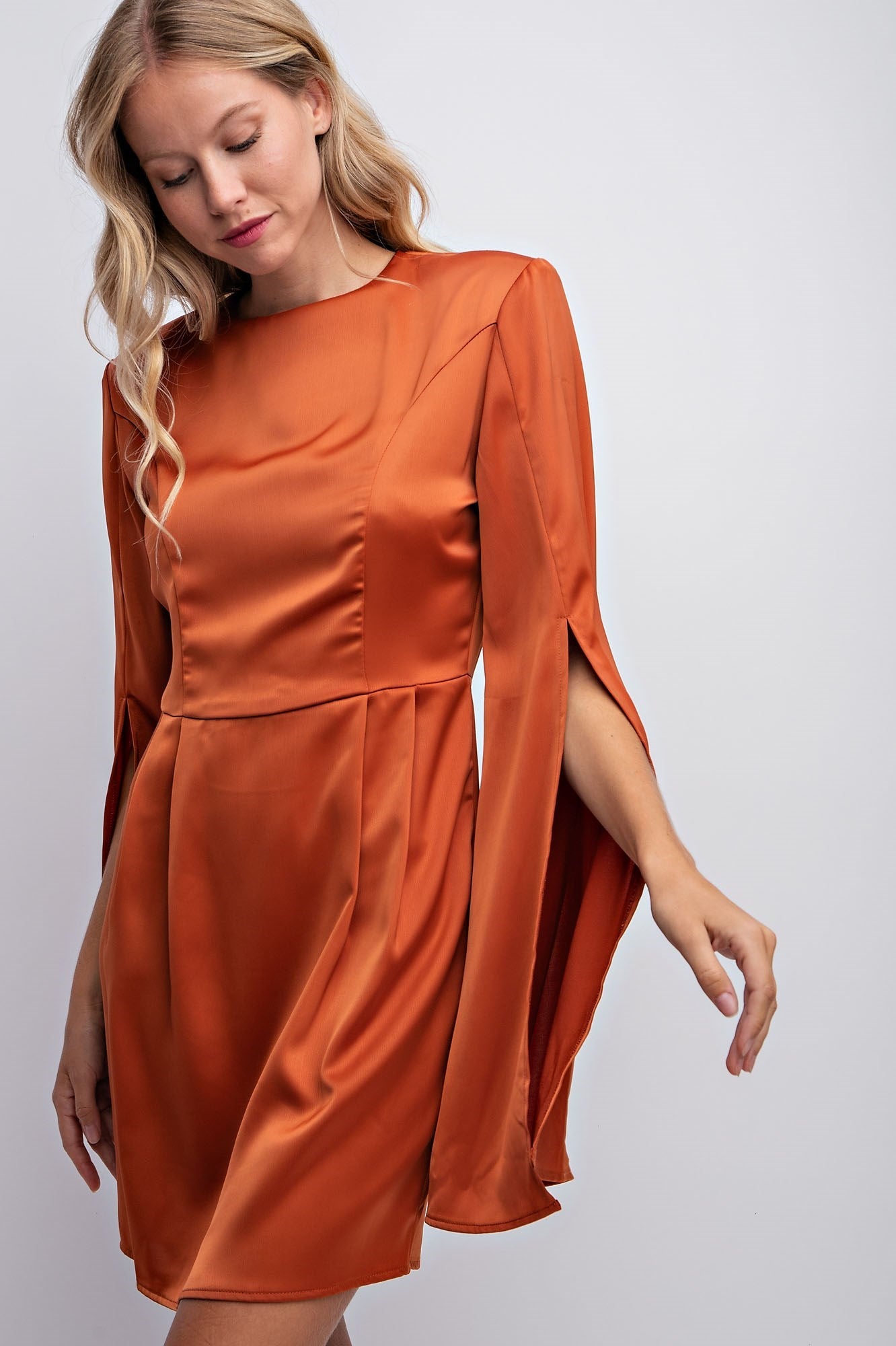 CAPE SLEEVE MINI DRESS