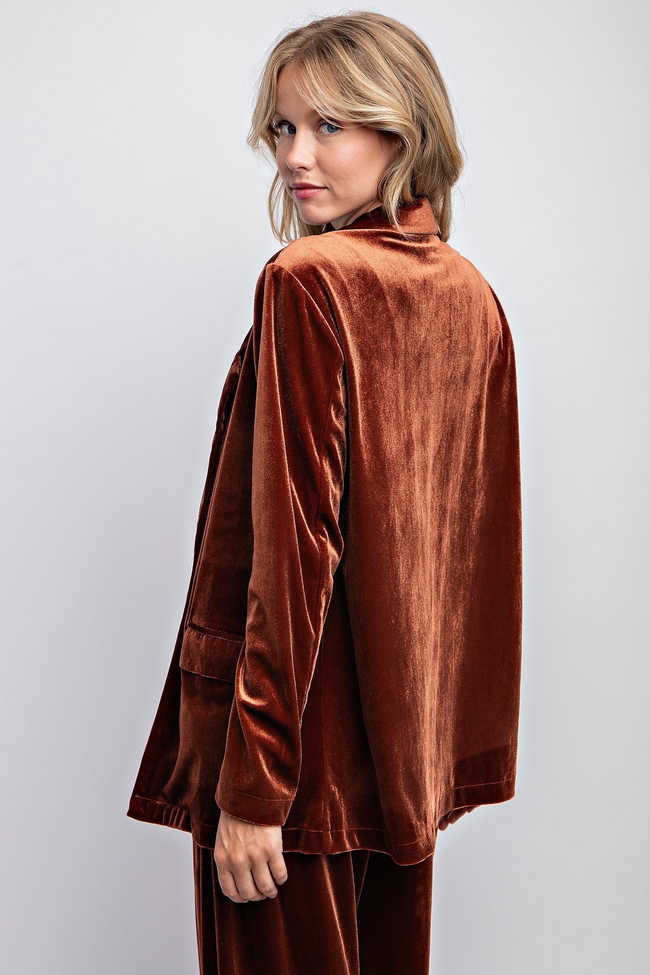 STRECTH VELVET BLAZER & PANTS