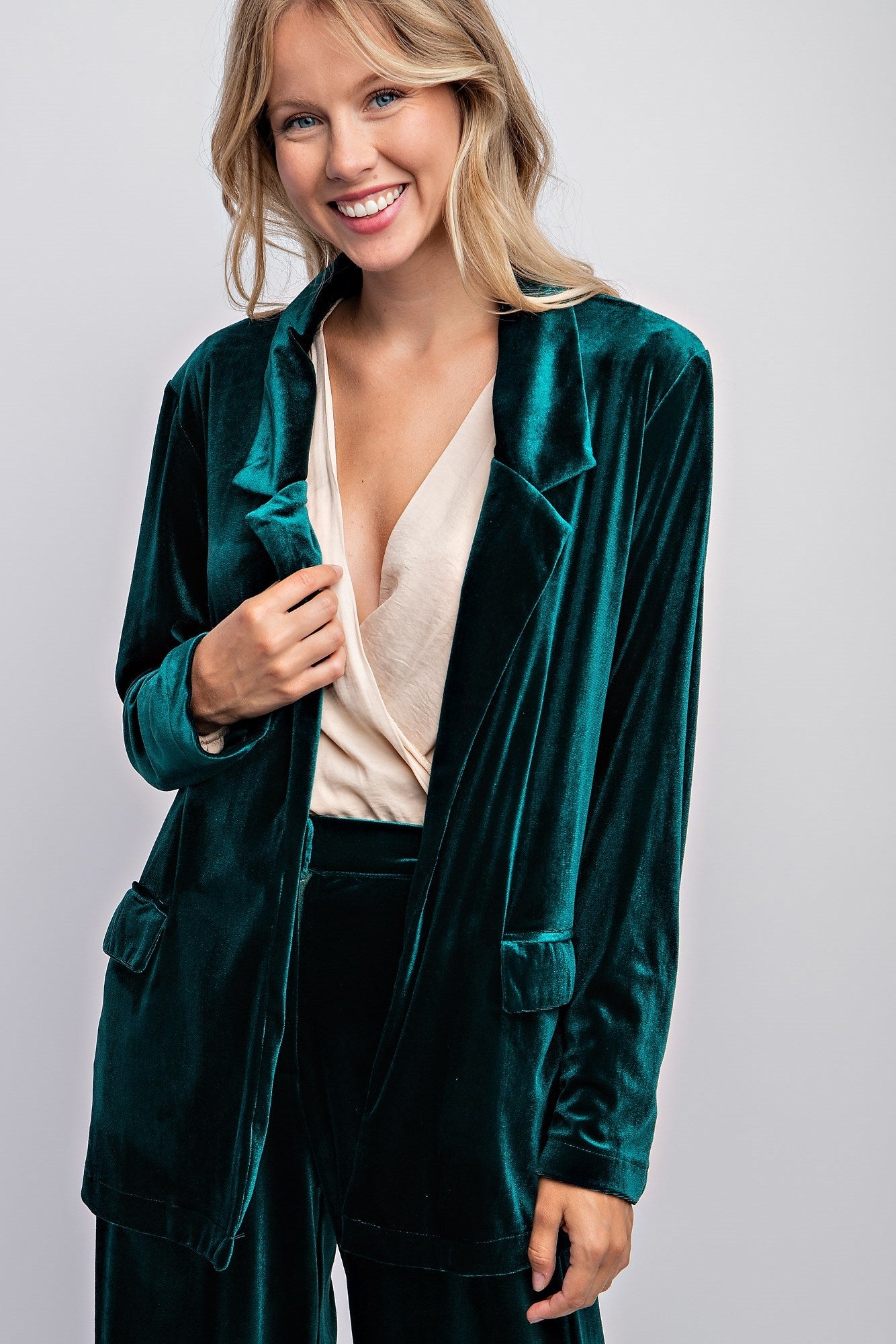 STRECTH VELVET BLAZER & PANTS