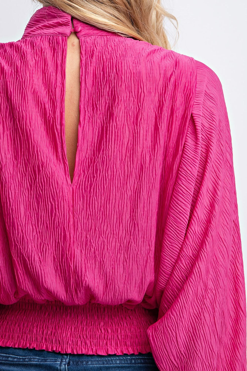 STRETCH CRINKLED BLOUSE TOP & PANTS