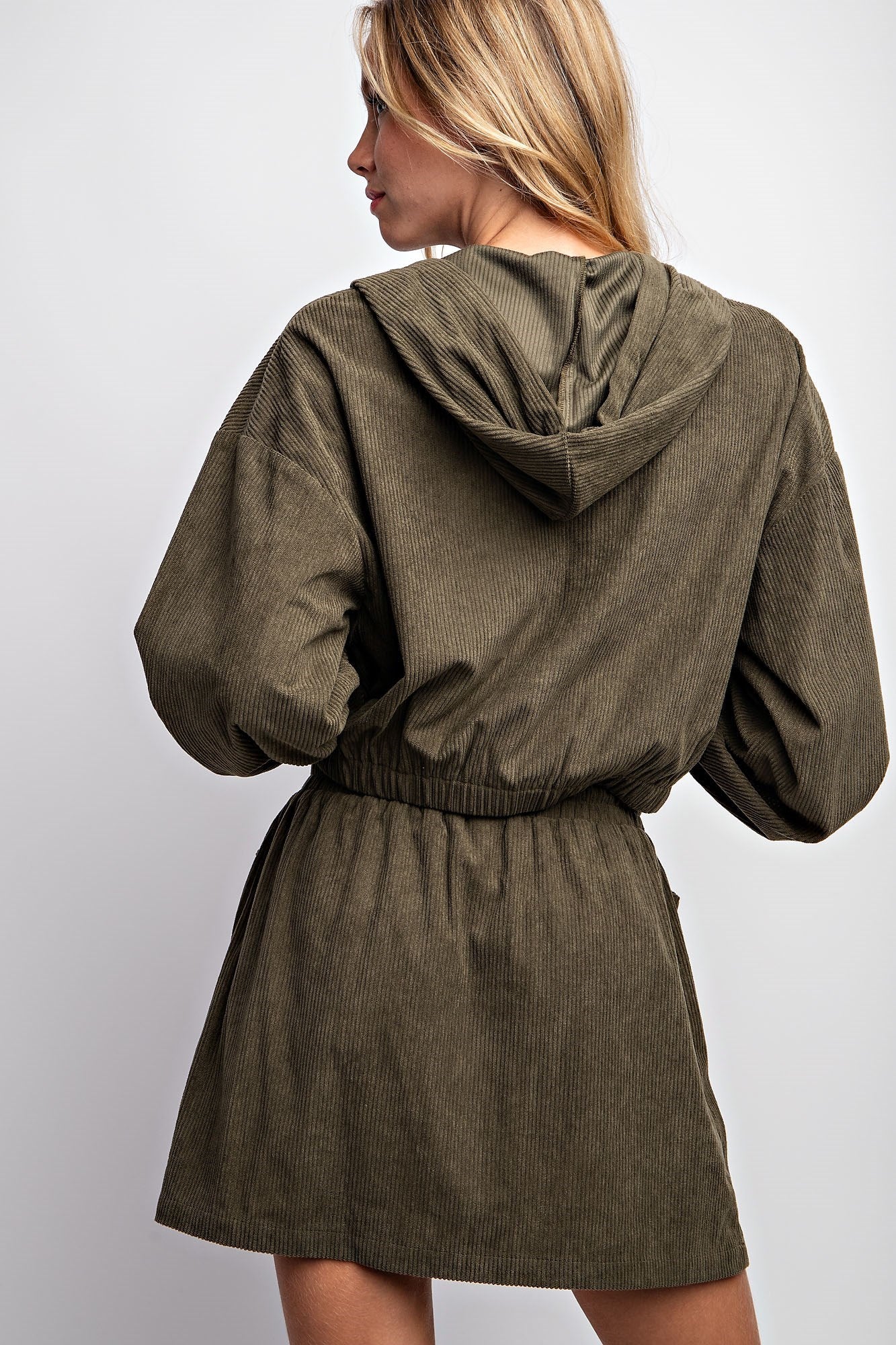CORDUROY HOODIE JACKET & SKIRT