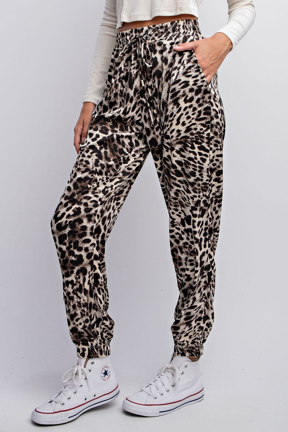 LEOPARD PRINT JOGGER PANTS
