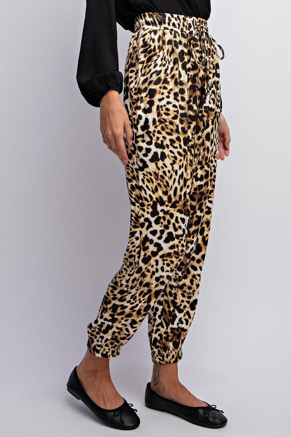 LEOPARD PRINT JOGGER PANTS