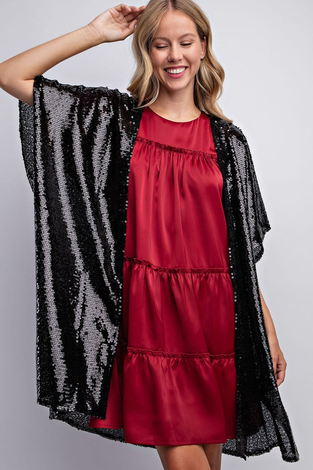SEQUIN WATERFALL CARDIGAN