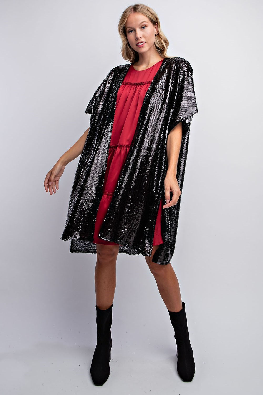 SEQUIN WATERFALL CARDIGAN