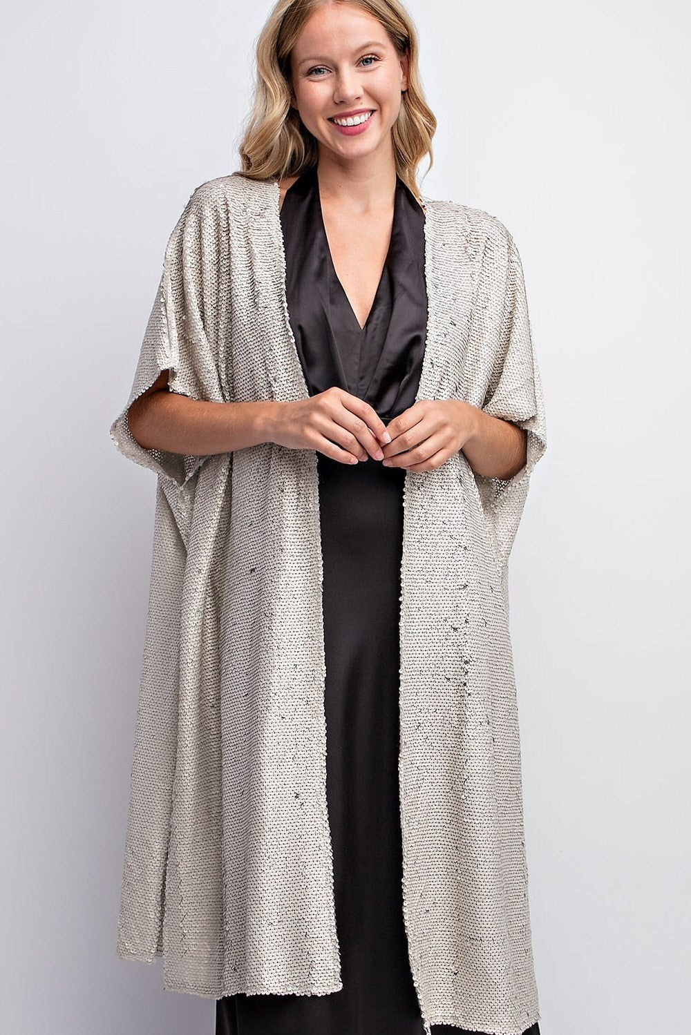SEQUIN WATERFALL CARDIGAN