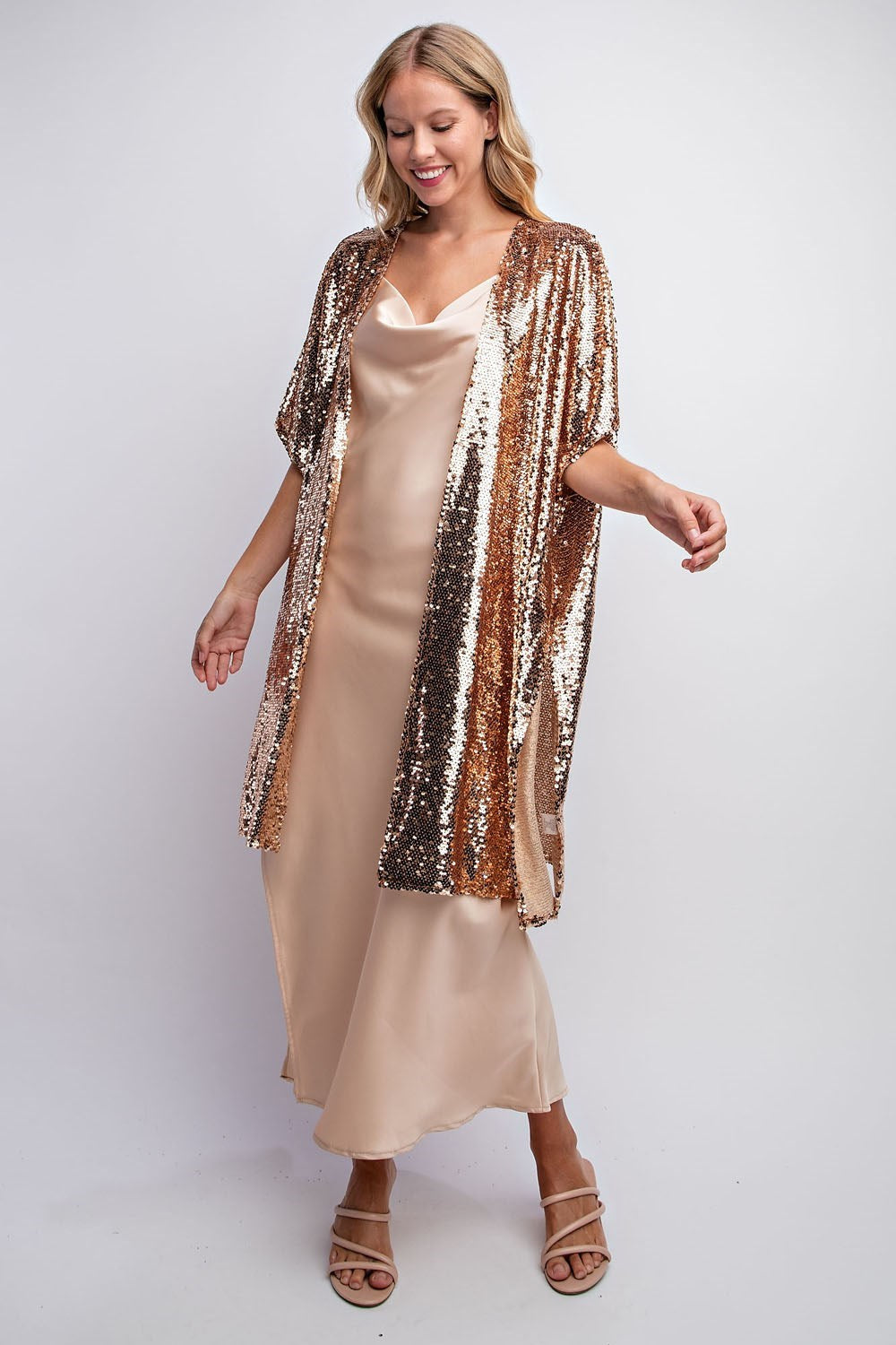 SEQUIN WATERFALL CARDIGAN
