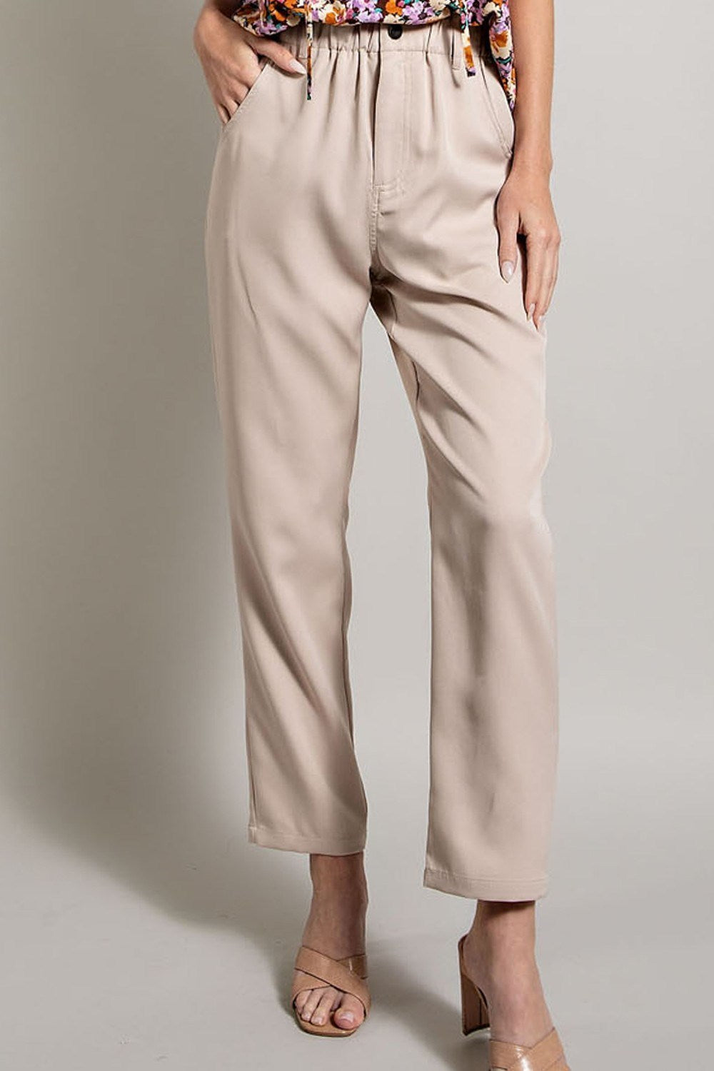 BANDED STRAIGHT PANTS