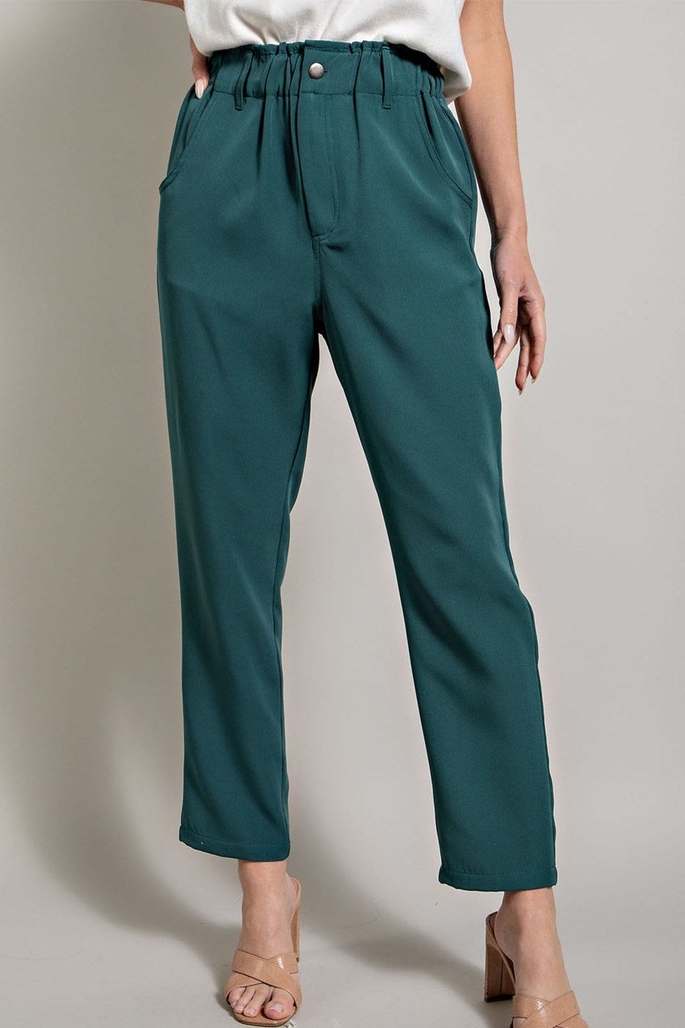 BANDED STRAIGHT PANTS