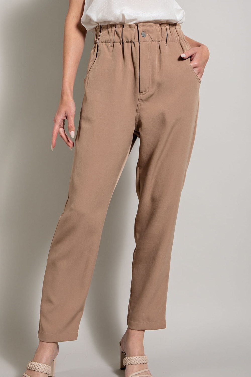 BANDED STRAIGHT PANTS