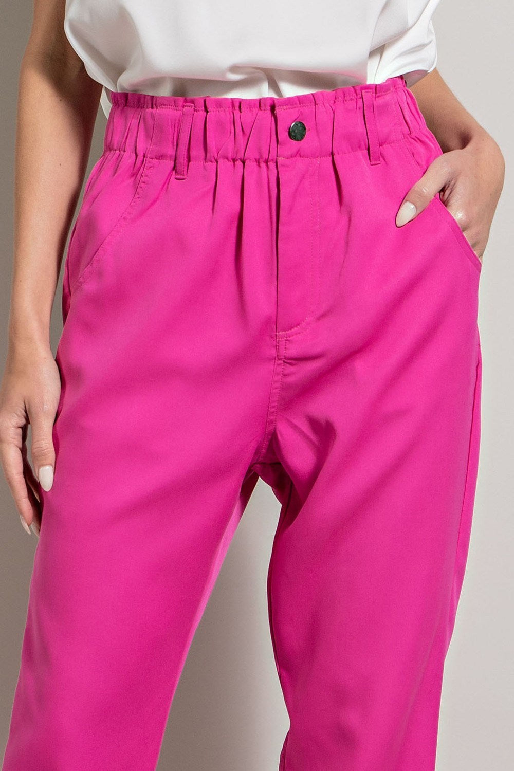 BANDED STRAIGHT PANTS