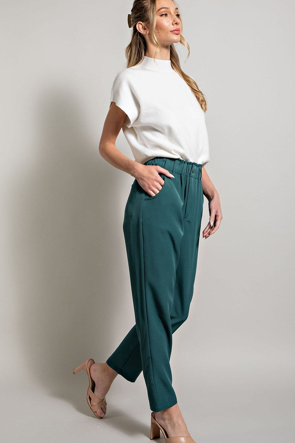 BANDED STRAIGHT PANTS