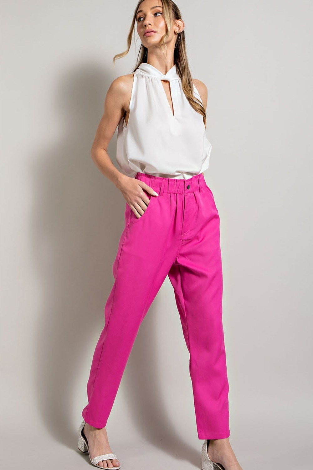 BANDED STRAIGHT PANTS