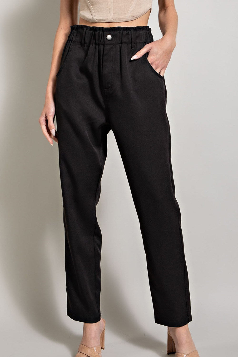 BANDED STRAIGHT PANTS