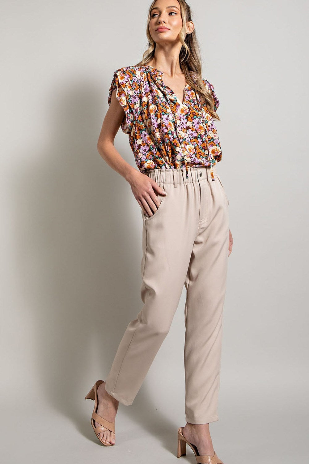 BANDED STRAIGHT PANTS