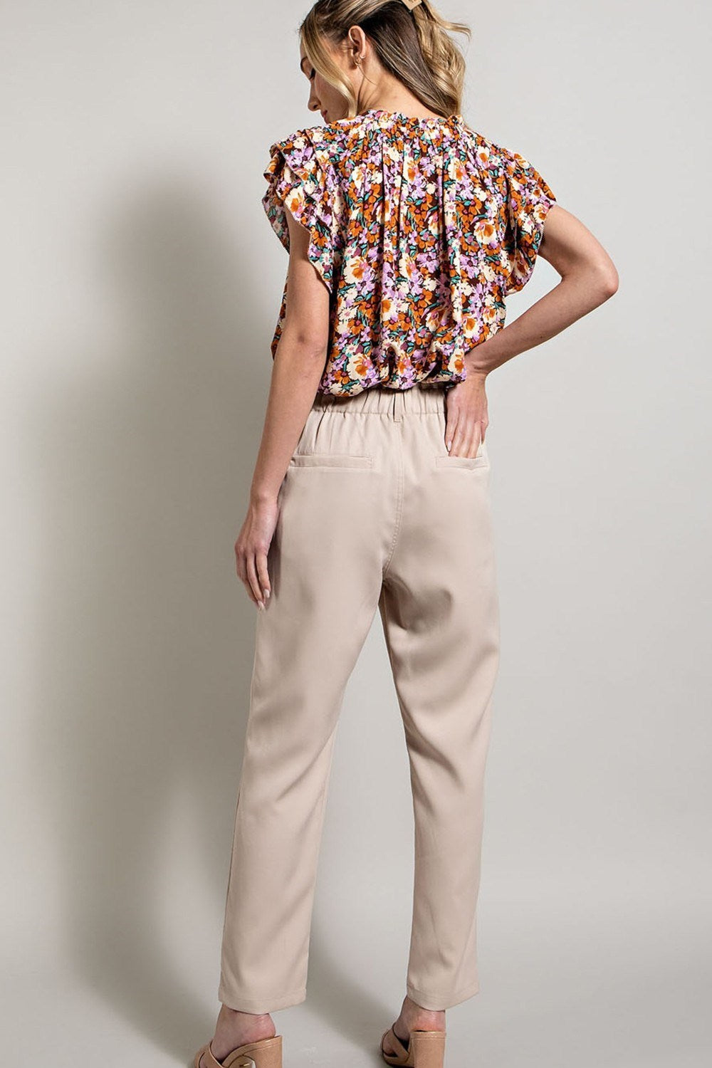 BANDED STRAIGHT PANTS