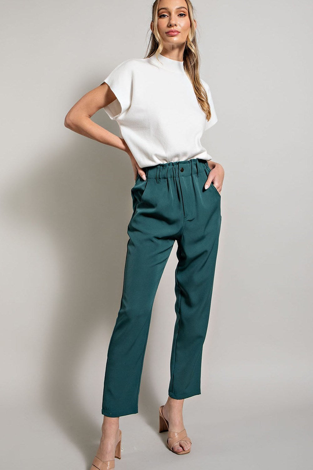 BANDED STRAIGHT PANTS