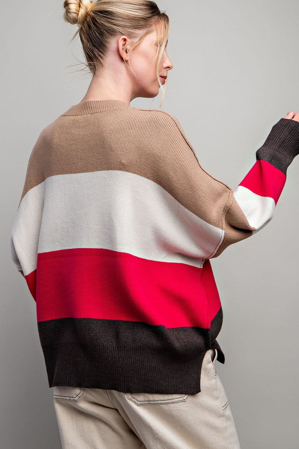 WIDE STRIPE KNIT TOP