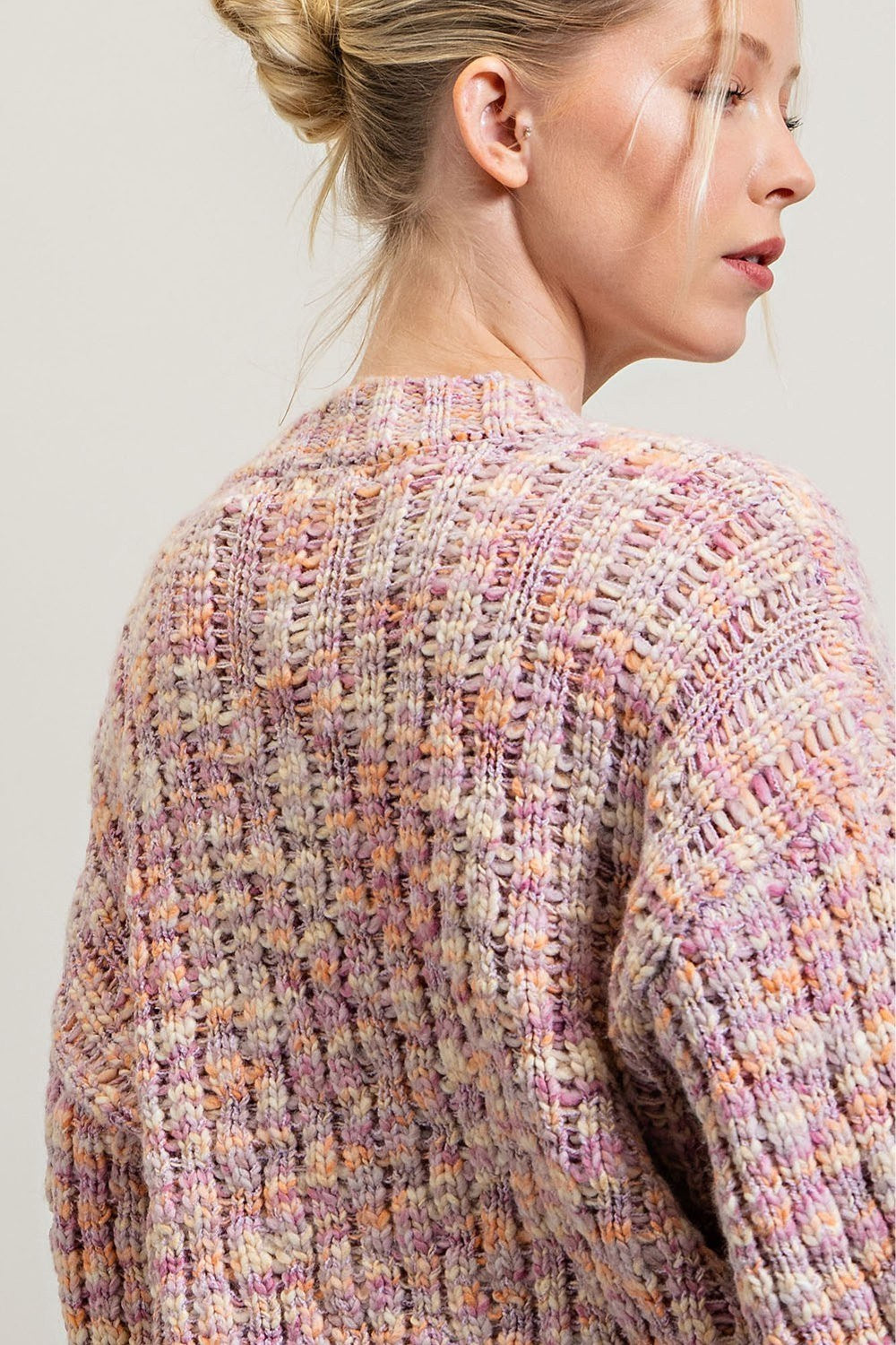 MULTI COLOR OPEN CARDIGAN