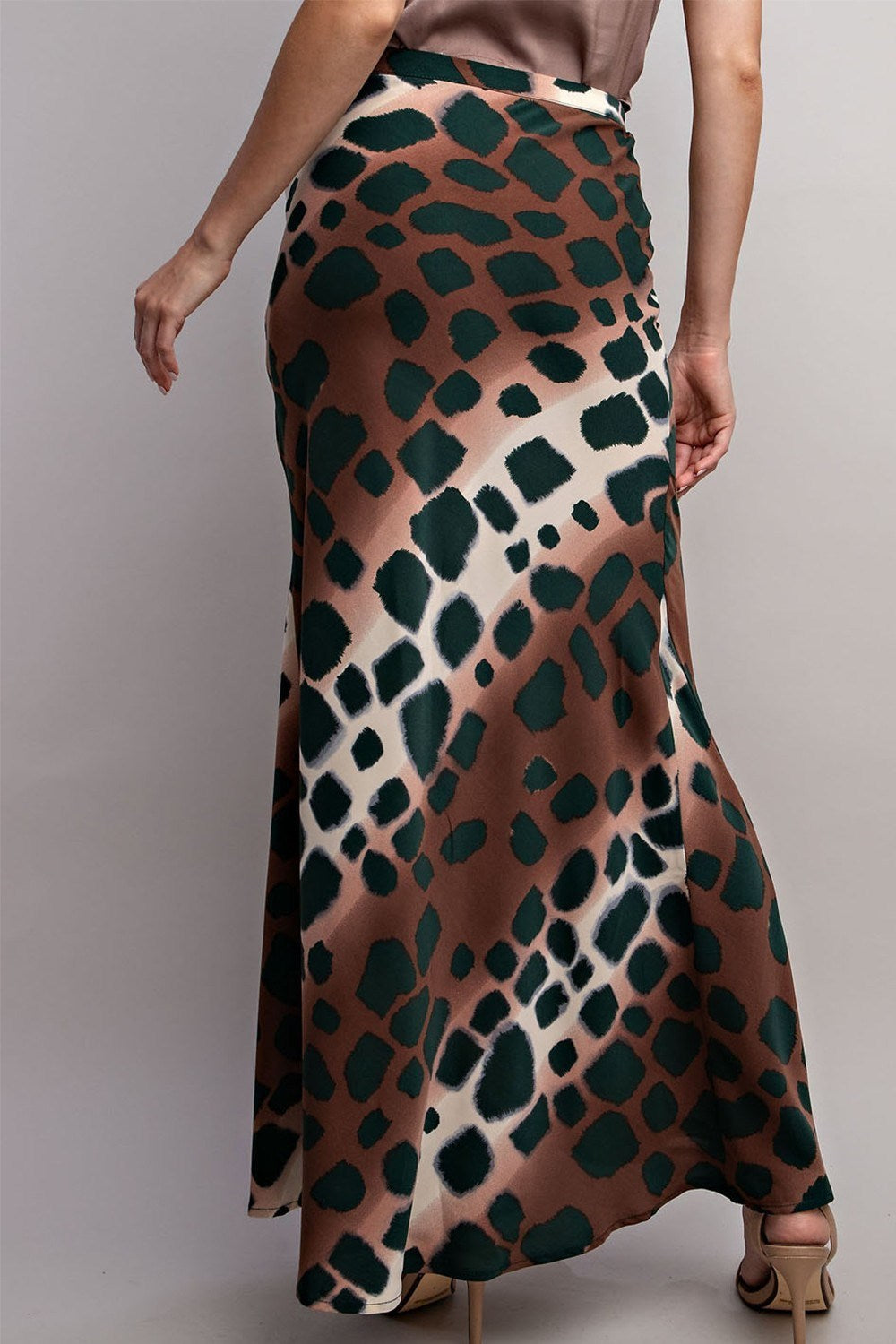 SPOTTED MAXI SKIRT